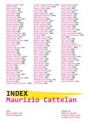 Maurizio Cattelan: Index